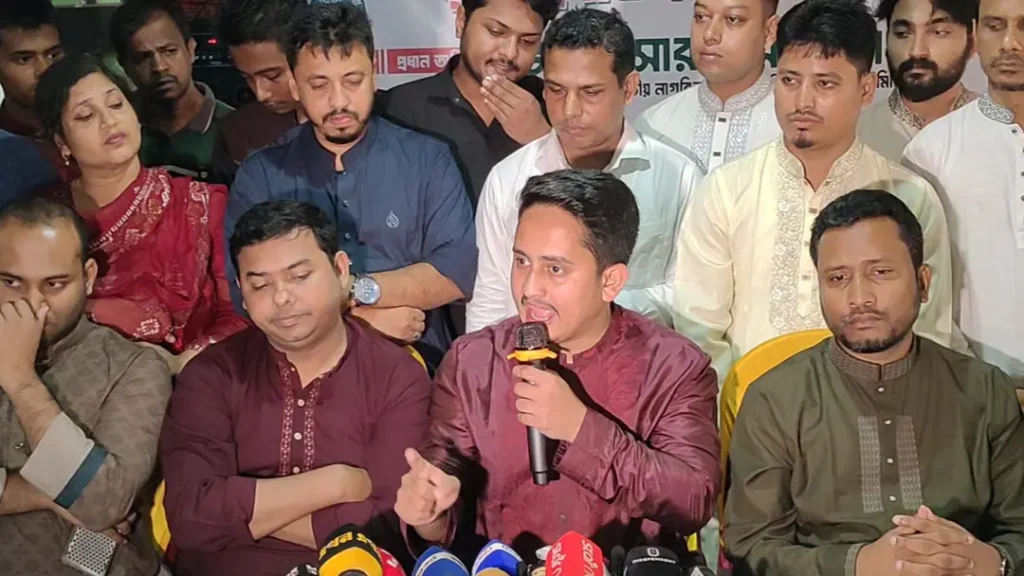শেখ হাসিনা আর ফিরবেন না : বরগুনায় সারজিস আলম